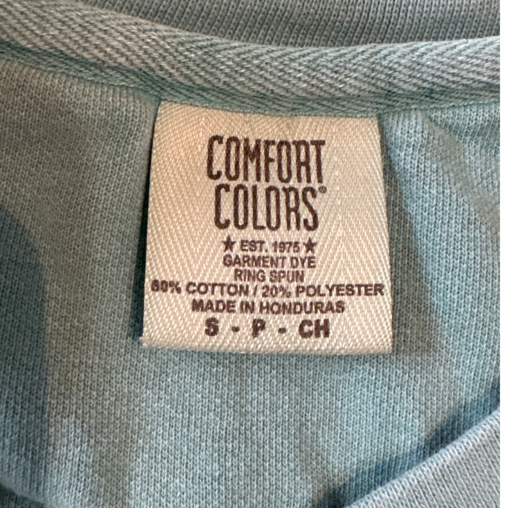 Comfort Colors Arkansas Razorbacks Sweatshirt Seafoam Green Women Small Pullover - Picture 5 of 6